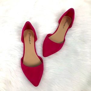 SOLD - Breckelle’s Faux Suede D’orsay Flats